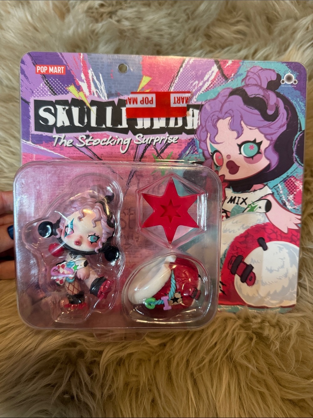 POP MART Skullpanda The Stocking Surprise Kids Toy - Purple, Pink, White